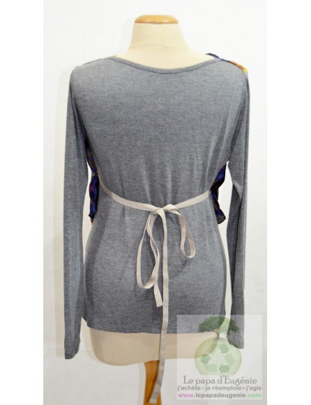 Poussière d'Etoile - t-shirt manches longues - Dame - gris - M-38 FR-T2
