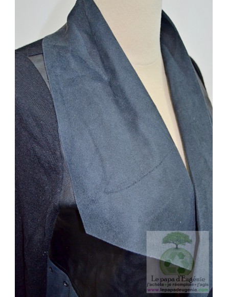 Stradivarius - cardigan - gilet mi-long - Dame - noir - S-36 FR-T1