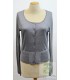 Sandwich - cardigan - gilet court - Dame - gris - S-36 FR-T1