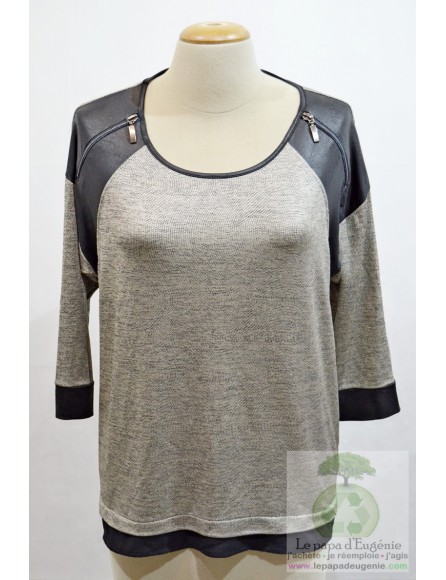 QH30 - Quinze Heure Trente - top - Dame - gris - M-38 FR-T2