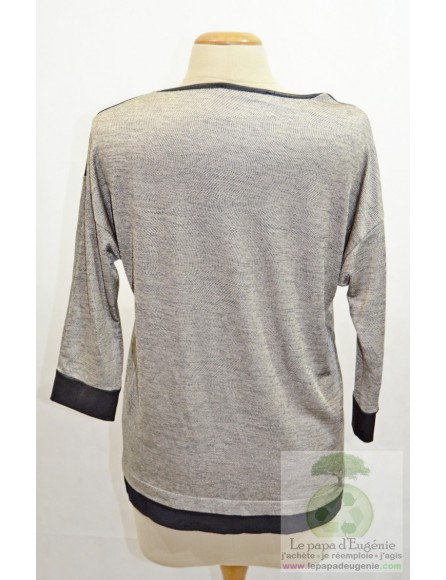 QH30 - Quinze Heure Trente - top - Dame - gris - M-38 FR-T2