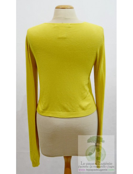 La fée maraboutée - cardigan - gilet - Dame - jaune - L-40 FR-T3