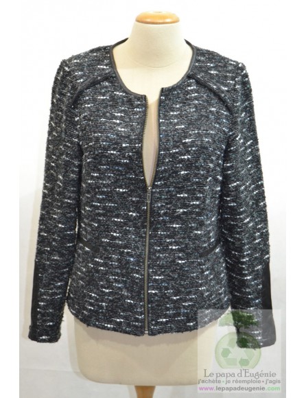 Fransa - veste courte col arrondi - Dame - gris - M-38 FR-T2