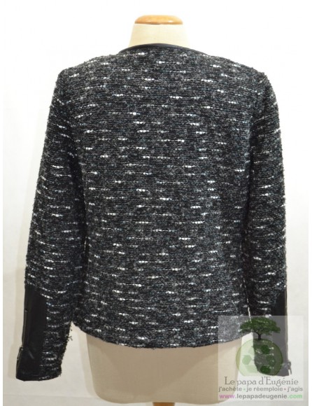 Fransa - veste courte col arrondi - Dame - gris - M-38 FR-T2