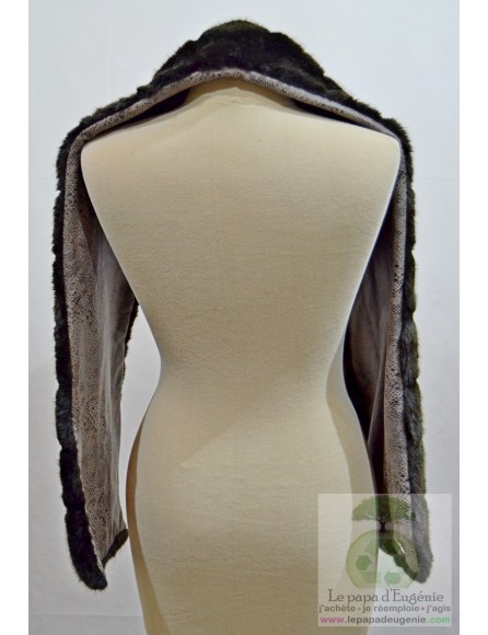 Miouco - écharpe rectangulaire  - Dame - brun-marron - taille unique