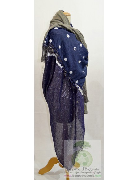 Shanna - foulard rectangulaire - Dame - kaki - taille unique
