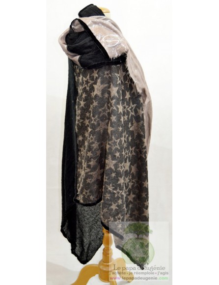 Shanna - foulard rectangulaire - Dame - noir - taille unique