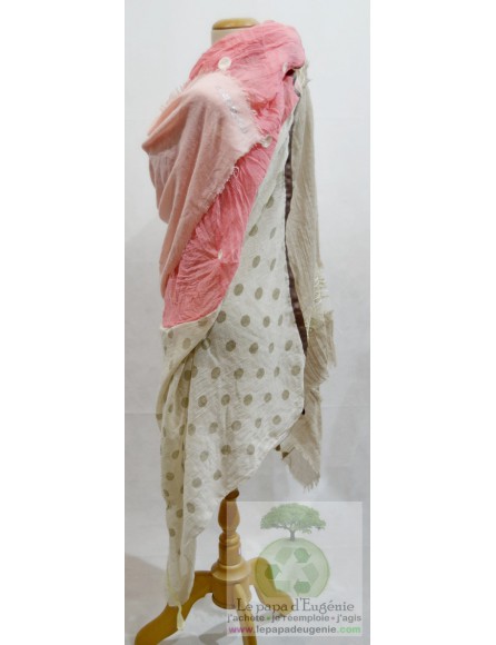 Mon'Isalizou - foulard rectangulaire - Dame - rose - taille unique