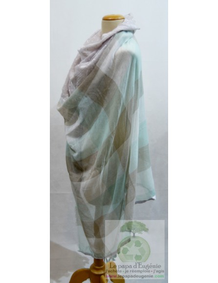Shanna - foulard rectangulaire - Dame - vert - taille unique