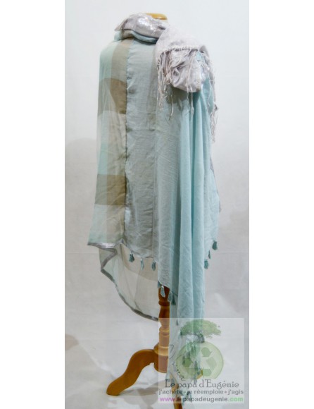Shanna - foulard rectangulaire - Dame - vert - taille unique