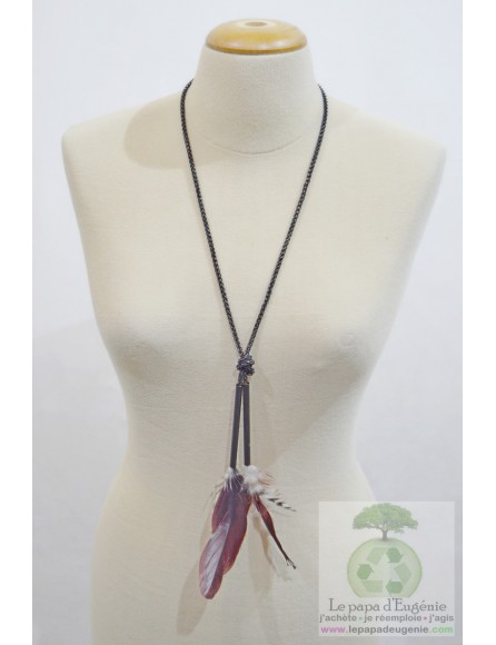 Inconnu - collier - chaine moyenne - Dame - noir - taille unique