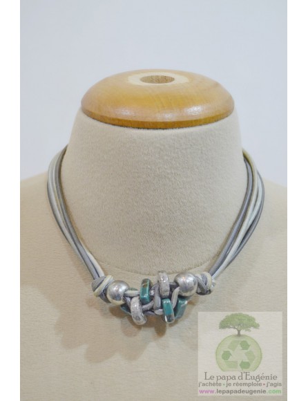 Inconnu - collier ras de cou - Dame - gris - taille unique