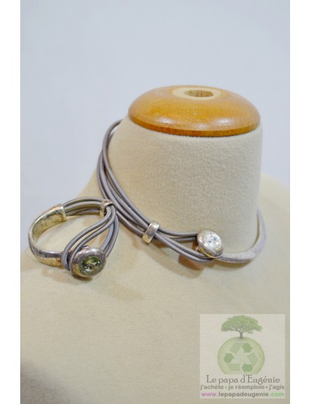 Inconnu - collier ras de cou - Dame - gris - taille unique