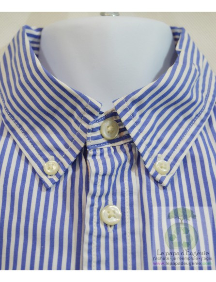 Ralph Lauren - chemise à lignes - Garçon - bleu - 14A