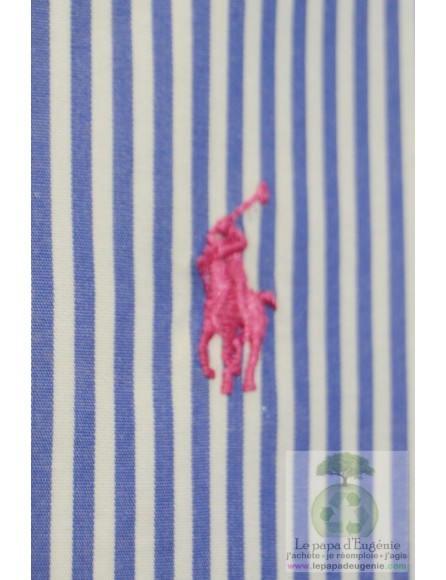 Ralph Lauren - chemise à lignes - Garçon - bleu - 14A