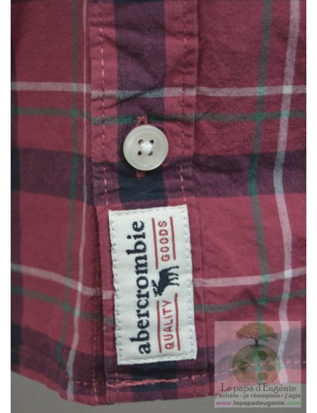 Abercrombie & Fitch - chemise à carreaux - Garçon - bordeau - 13A+