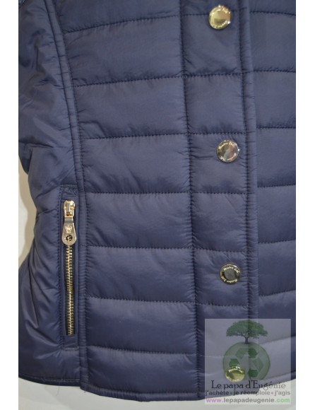 Massimo Dutti - veste doudoune - Fille - bleu - 9A+