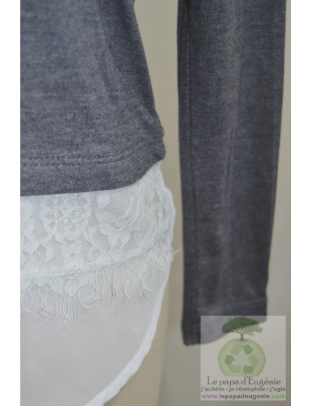 Beckaro - top - Fille - gris - 10A+