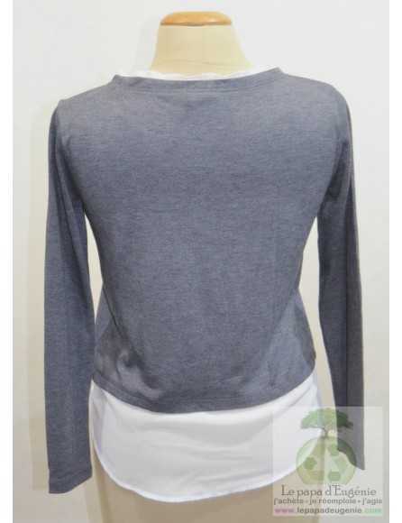 Beckaro - top - Fille - gris - 10A+