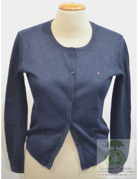 Tommy Hilfiger - cardigan - gilet court - Fille - bleu - 11A+