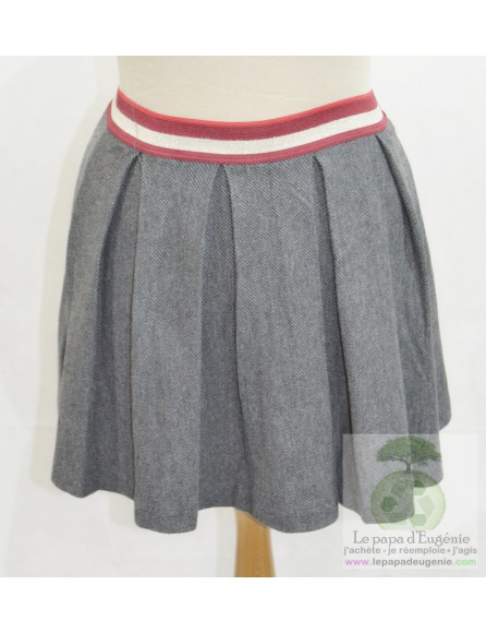 Zara Kids - jupe courte - mini-jupe - Fille - gris - 9A+