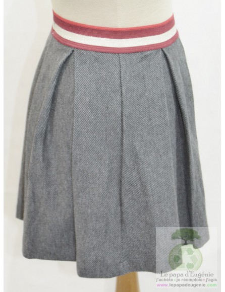 Zara Kids - jupe courte - mini-jupe - Fille - gris - 9A+