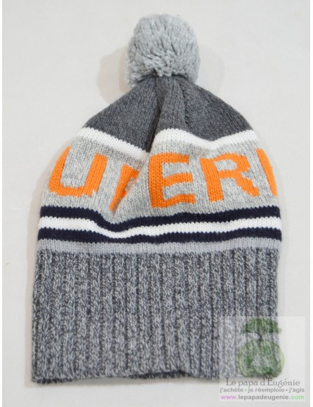 Superdry - bonnet à ponpon - Fille, Garçon - gris - taille unique