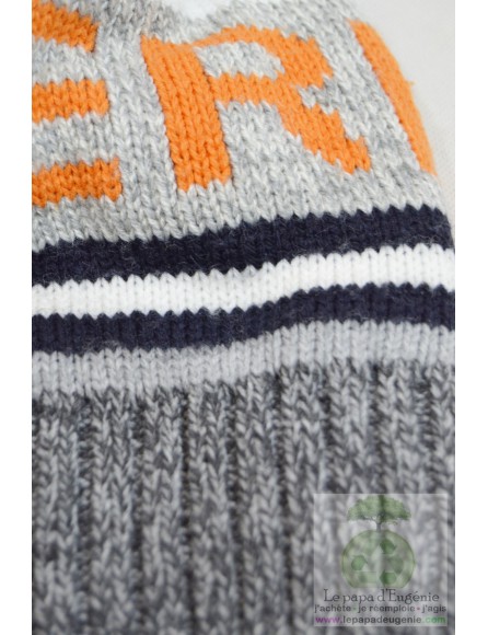 Superdry - bonnet à ponpon - Fille, Garçon - gris - taille unique