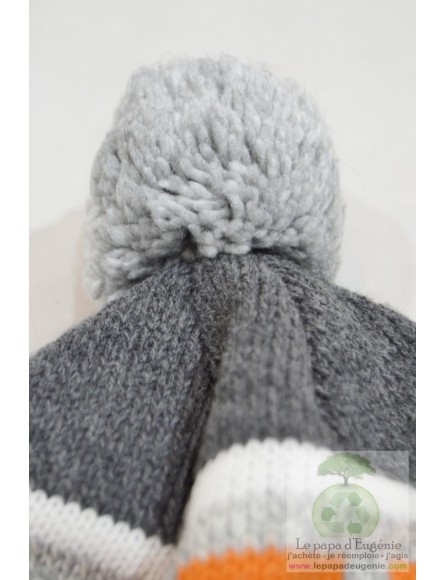 Superdry - bonnet à ponpon - Fille, Garçon - gris - taille unique