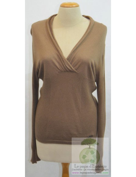 Caroline Biss - pull manches longues - Dame - brun-marron - L-40 FR-T3