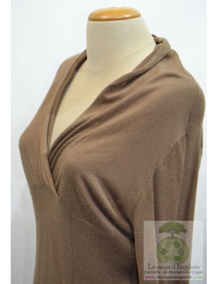 Caroline Biss - pull manches longues - Dame - brun-marron - L-40 FR-T3