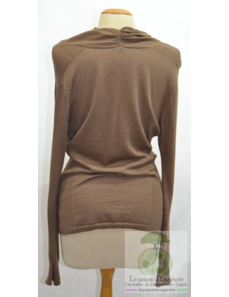 Caroline Biss - pull manches longues - Dame - brun-marron - L-40 FR-T3