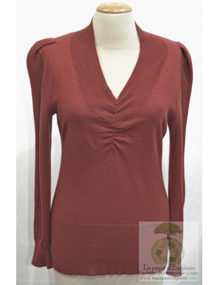 Caroline Biss - pull manches longues - Dame - rouge - L-40 FR-T3