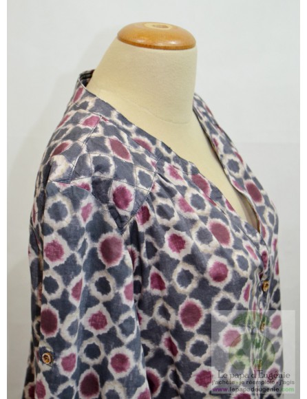 Maison Scotch - blouse - Dame - bleu - XL-42 FR-T4
