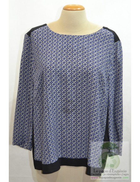 1 Un 2 Deux 3 Trois - blouse - Dame - bleu - XXL-44 FR-T5