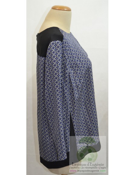 1 Un 2 Deux 3 Trois - blouse - Dame - bleu - XXL-44 FR-T5