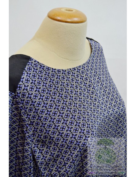 1 Un 2 Deux 3 Trois - blouse - Dame - bleu - XXL-44 FR-T5