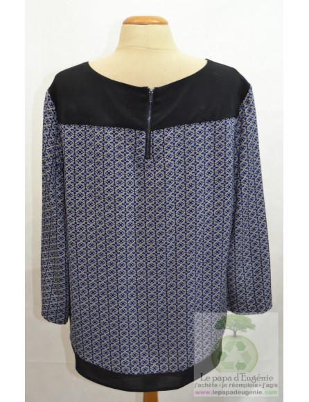 1 Un 2 Deux 3 Trois - blouse - Dame - bleu - XXL-44 FR-T5