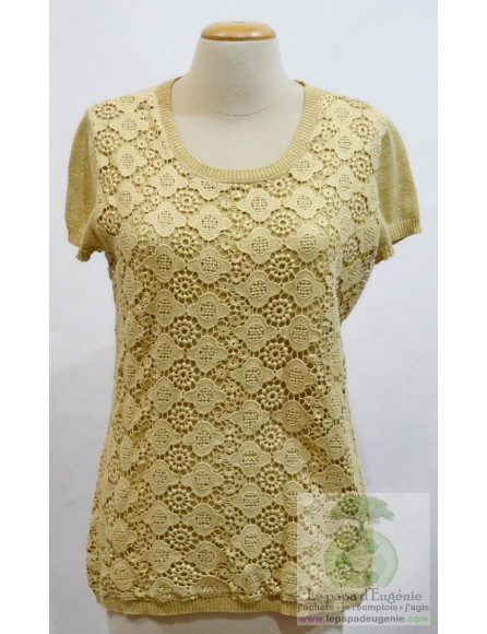 Caroline Biss - top - Dame - or - L-40 FR-T3