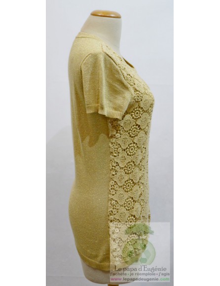 Caroline Biss - top - Dame - or - L-40 FR-T3