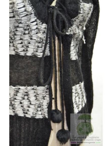 Caroline Biss - cardigan - gilet mi-long - Dame - noir - L-40 FR-T3