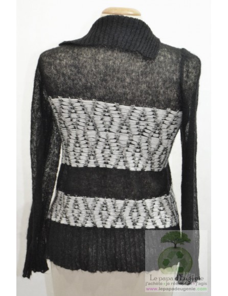 Caroline Biss - cardigan - gilet mi-long - Dame - noir - L-40 FR-T3