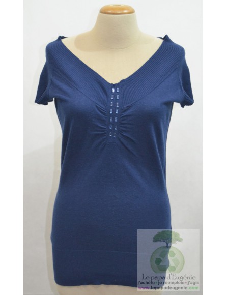 Caroline Biss - top - Dame - bleu - L-40 FR-T3