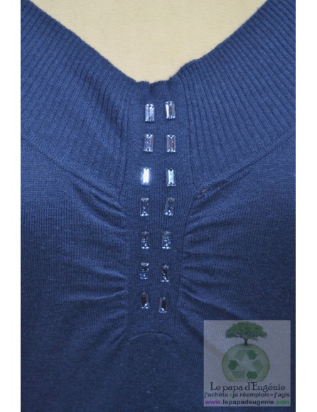 Caroline Biss - top - Dame - bleu - L-40 FR-T3