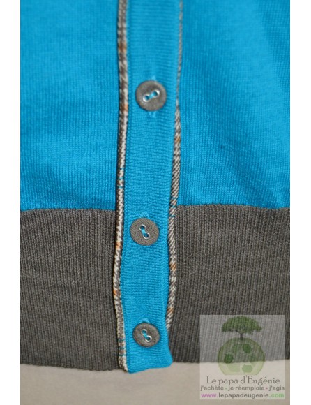 Betty Barclay - cardigan - gilet mi-long - Dame - bleu - L-40 FR-T3
