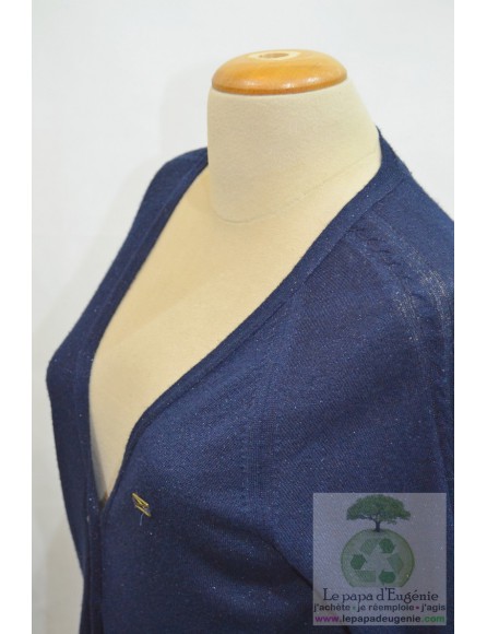 Scapa - cardigan - gilet long - Dame - bleu - L-40 FR-T3