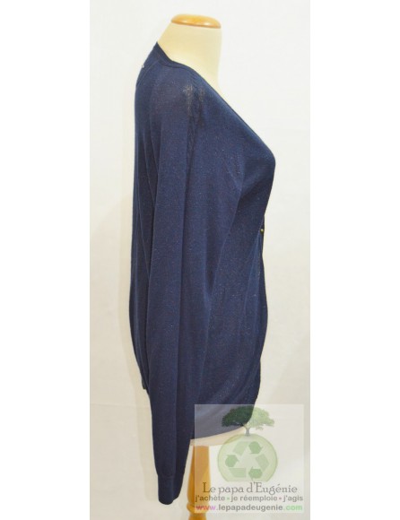 Scapa - cardigan - gilet long - Dame - bleu - L-40 FR-T3