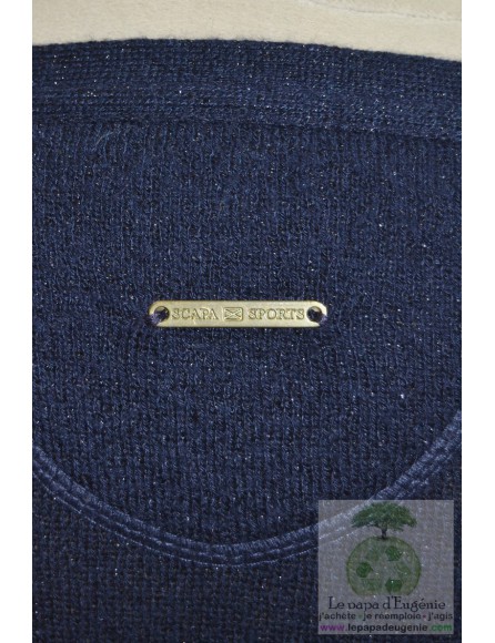 Scapa - cardigan - gilet long - Dame - bleu - L-40 FR-T3