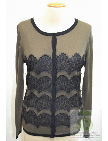 Xandres - cardigan - gilet court - Dame - noir - M-38 FR-T2