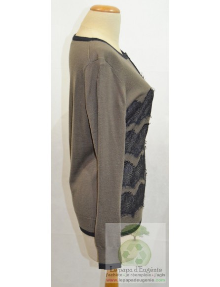 Xandres - cardigan - gilet court - Dame - noir - M-38 FR-T2
